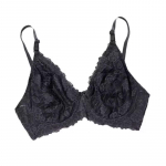 Naiste plusssuuruses rinnahoidja Seksikas pitsist aluspesu &Uuml;li&otilde;huke pooll&auml;bipaistev hingav pesu juhtmega CD-plaadiga, mis katab t&auml;ielikult voodrita bralette 90D must