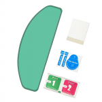 Universaalne mootorratta kiivri visiiri uduvastane kile sisestus, l&auml;bipaistev objektiiv, selge vaatega kiivri visiiri sisestus, lihtne paigaldamine B