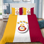 Galatasaray 3D Prinditud Voodipesukomplekt, Logo Jalgpalliklubi Tekikott Padjap&uuml;&uuml;rid T&auml;iskasvanud T&uuml;drukule Poisile Kingitus, S&uuml;nnip&auml;evakink 140x210cm