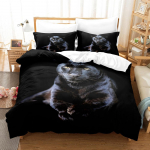 Loomad Leopard Voodipesukomplektid Tekk Voodikate Tekk Tekikott Padjap&uuml;&uuml;r 2-3 Osaline Komplekt Lapsed T&auml;iskasvanud Magamistoa Kaunistus EU Single 135x200cm