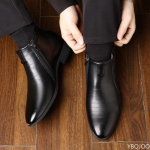 Uued Kevadised Retro minimalistlikud Teravaotsalised Meeste Saapad T&otilde;mblukuga Mehelik pahkluusaapad Moodsad mitmek&uuml;lgsed Meeste S&uuml;gis Talvised Klassikalised Kingad 39 black
