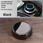 Kristallist iDrive multimeedianupp, keskkonsooli nupud, l&uuml;liti nupp BMW E60 E61 E70 E71 E72 E66 5. seeria X5 X6 jaoks must