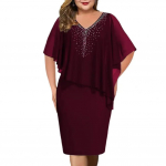 Naiste suures suuruses elegantsed kleidid pidulikul pidulikul pidulikul peol Midi kleit. 5XL