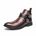 Moemargi Men's Best-selling Winter High Top Shoes for Work Wear Retro Pointed Men's Business Short Boots Free Delivery 45