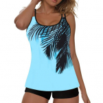 2 tk/komplekt tankini komplekti eemaldatava rihmaga rinnapadjaga reguleeritavad &otilde;larihmad pluusid elastse v&ouml;&ouml;kohaga tr&uuml;kitud ujumisp&uuml;kste komplekt rannariided XXXXL