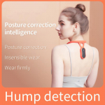 Nutikas seljaasendi treener, vibratsiooniga selja sirgendaja, nutikas asendikorrektor, vibratsioonimassaaž, k&uuml;&uuml;ru ennetamine, selja siluja oranž