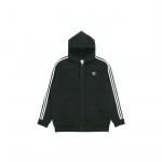 Adidas Originals Trefoil 3-Triibuline FZ Spordilogoga Kapuutsiga S&auml;rk Meeste Pealisr&otilde;ivad Must DV1551 XS