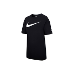 Nike Swoosh Prindiga &Uuml;mmarguse Kaelusega L&otilde;tv Hingav Kootud L&uuml;hikeste Varrukatega Kleit Naiste kleidid Must DD2092-010 S