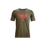 Under Armour Project Rock Vintage Pullimustriga Kitsas &Uuml;mmarguse Kaelusega T-s&auml;rk Meeste Topid Roheline 1371214-361 S