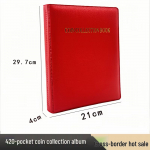 Suure mahutavusega m&uuml;ndikogumise album 420 taskuga iidsete ja m&auml;lestusm&uuml;ntide jaoks