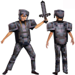 Halloween Minecrafti Teemantkiiver L&otilde;pum&auml;ngu Draakon Steve Coolie Cosplay L（125-135） gray
