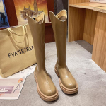 Kingad Madala Kontsaga Naiste Saapad S&uuml;gissaapad - Naised &Uuml;mar Nina Luksuslik Disainer T&otilde;mblukuga Klotsid Platvorm Rock Daamid &Uuml;le P&otilde;lve 40 pruun