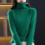 Naiste kampsun Qinghe Cashmere 30% ka&scaron;miiri 70% villa S&uuml;gis ja talv Ka&scaron;miirist kampsun Pehme ja soe 2XL tumeroheline v&auml;rv