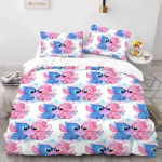 Armas Stitch 3D Prindiga Voodipesukomplektid Tekk Voodikate Tekk Tekikott Padjap&uuml;&uuml;r 2-3 Osaline Komplekt &Uuml;heinimese Kaheinimese Suur Suurus AU Queen 210x210cm