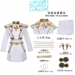 Eripakkumine K-Pop Deemonik&uuml;ttide Zoey Rumi Mira Cosplay Kost&uuml;&uuml;m Valge &Uuml;htne &Uuml;likond Halloweeni Peo Riietus Naistele XL