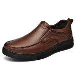 Vabaaja nahast kingad Meeste ehtsast nahast S&uuml;gis Uued Meeste &auml;ri nahast kingad Pehme tald Mitmek&uuml;lgsed slip-on Isa kingad 44 brown