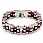 Punk Meeste Oranž Jalgratta K&auml;ev&otilde;ru Must Mootorrattaketi K&auml;ev&otilde;ru Meestele Naistele Roostevabast Terasest Biker Randme Ehted 20.5cm