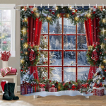 J&otilde;ulukaunistus Du&scaron;ikardin Talvine Lumemaastik J&otilde;ulupuu J&otilde;ulukingitused Pol&uuml;ester Du&scaron;ikardinad Vannitoa Sisustus 90x180cm