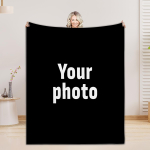 2026 Kohandatud Foto Flanellitekk 3D Prinditud Pehme Tekk Kodu, Telkimise, Uinaku, Vaba Aja jaoks J&otilde;ulukingitused Kodu Dekooriks 75x100cm white