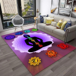 Rainbow 7 t&scaron;akra jooga meditatsiooni pehme vaipvaip kodu elutoa diivani uksemati sisekujunduseks, ala vaip libisemiskindel p&otilde;randamatt 40x60cm