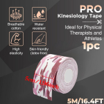 Sport veekindel kinesioloogia teipkleebised sportlik side, lihaste taastav kaitsja, rihmadega valu leevendav tennisej&otilde;usaal 5cmx5m