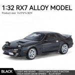 Valatud 1/32 Mazda RX7 RX-7 FC INITIAL D Miniatuurid Sulamist Metallist Auto Mudel M&auml;nguasi Heli ja Valgusega S&otilde;idukid M&auml;nguasjad Poistele Laste Kingitused