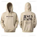 Jeesus On Kuningas Huppar Jeesus Naistele Pikkade Varrukatega Huppar Kristlik Huppar R&otilde;ivad Kristlik Streetwear Evangeelium Jeesuse R&otilde;ivad 3XL beige