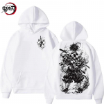 Demon Slayer Kapuutsiga Pusad Meeste Mood Kirjadega Graafiliselt Prinditud Higipusad Naiste Vabaaja Harajuku T&auml;navamood Kapuutsiga Pulloverid Sudaderas 3XL