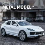 Suur 1:24 Porsche Cayenne Miniatuurkogu Simulatsioon Valatud Sulamist Auto Heli ja Valgusega S&otilde;idukim&auml;nguasjad Auto Lastele Kingitused valge