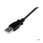 Micro USB - A to Micro B 90&deg; &uuml;lespoole painutatud kaabel - 1 m - Must
