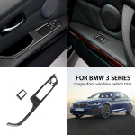Car Door Window Switch Frame Cover Trim Carbon Fiber Molding Sticker Kit For BMW E92 3 Series accesorios para el coche Solid Color