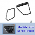 New 2xCarbon Fiber Dashboard Air vent Sticker For BMW 3 Series G20 -20