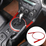 Red Carbon fiber Gear panel shift panel trim for Mazda-MX-5 2009-14