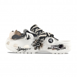 Crocs Crush Clog EVA Tindi&otilde;ie Koera Kaunistuspandla K&auml;sitsi Maalitud Graffiti Paaride Vabaaja Mood Mitmek&uuml;lgsed Klounid Unisex Valge 43-44 valge