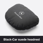 Auto peatoe nimmetugi seemisnahast v&ouml;&ouml;ga perforeeritud hingav kaelapadi Mercedes Benz GLE klassile W167 V167 C167 AMG GLE53 Black-headrest gray