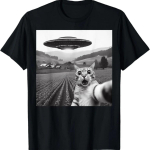 Kass Selfi Tulnuka UFOga Naljakad Kassi Kingitused Meestele Naistele Lapsele T-s&auml;rk XXXXXL mitmev&auml;rviline