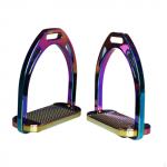 2 Pieces Aluminium Alloy Stirrups Replacement Sturdy Easy to Install Equestrian Equipment Horseback Multicolor