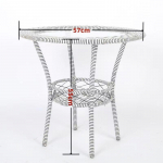 Rotangist v&auml;lim&ouml;&ouml;blikomplekt laua ja toolidega - Bambusest kahekihilise klaasiga laud seljatoega toolidega aedadesse ja terrassidele