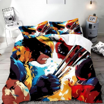 Anime Deadpool tekikott padjap&uuml;&uuml;r voodipesukomplekt t&auml;iskasvanule poisile t&uuml;drukule magamistoa kaunistus laste kingitus &uuml;heinimese kaheinimese suur suurus EU Single(135*200cm)3pcs