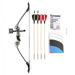 Mini Recurve-vibu noolte komplekt sihtm&auml;rgi paberiga Juhend vanem-lapse interaktiivseks m&auml;nguasjaks L&otilde;&otilde;gastav K&auml;sit&ouml;&ouml; V&otilde;istlus 4 Arrows+Target Paper+Wrench#1
