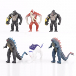 Uus Anime 6 tk/komplekt Godzilla VS King Kong 2 Uue Impeeriumi Koletised Liigutatavad Liigesed Tegevuskuju PVC Mudel Nukk Laste S&uuml;nnip&auml;evam&auml;nguasjad 8cm