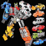 6-in-1 Transformatsioonikaitsja Defensor Bruticus Devastator Superion Kuju M&auml;nguasjad Mudel V&auml;rviline karp Tegevuskujud white