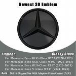 Mercedes Benz GLC X253 GLE W167 GLS X167 V W447 jaoks L&auml;ikiv Must ja H&otilde;bedane LED Peegli stiilis Esiv&otilde;re T&auml;he Embleem Logo