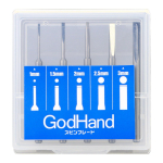 GodHand Spinnterad 5-osaline komplekt (1.0-3.0mm), GH-SB-1-3, T&auml;psed lamep&otilde;hjaga puurid plastmudelitele, Gunpla detailide t&auml;iendust&ouml;&ouml;riistad, Valmistatud Jaapanis