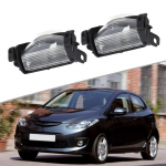Lisage stiili ja funktsionaalsust teie For Mazda 2 3 2009 2013 jaoks 2 tk numbrim&auml;rgitulede tagumise kaitseraua lambikattega China Mainland