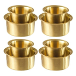 4 messingist dabara komplekti tee, kohvi dabara komplekt L&otilde;una-India kohviklaasist trumli komplekt serveerimiseks joogin&otilde;ud 120 ml mahutavus beige