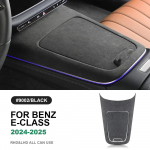 Itaaliast p&auml;rit tippkvaliteediga seemisnahast keskkonsooli kate Mercedes Benz MB E-klassi W214 2024 2025 jaoks, k&auml;igukasti paneeli kleebis, viimistlus For E-Class W214