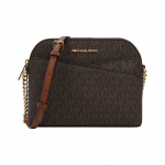 Michael Kors Mk Jet Set Travel Monogramm Logoga T&ouml;&ouml;le K&auml;imiseks Kestkott Crossbody kott Naiste kotid Tammepruun 35F1GTVC6B-BROWN Basic Set (Bag+Dust Bag)