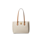 Michael Kors Mk Ruby Monogram Commuter Suure Mahutavusega K&auml;ekott Naiste K&auml;ekott Vanillivalge Tammepruun 30S3GR0T3B-149 Basic Set (Bag+Dust Bag)