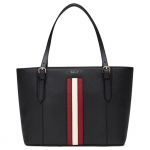 Bally Kirjalogo Punavalge triibuline nahast kott-&otilde;lakott Keskmine Naiste k&auml;ekotid Must 6238353 Basic Set (Bag+Dust Bag)